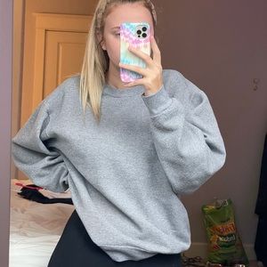 Oversized Grey Crewneck